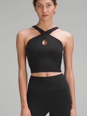 lululemon athletica Black Crisscross keyhole Sports Bra